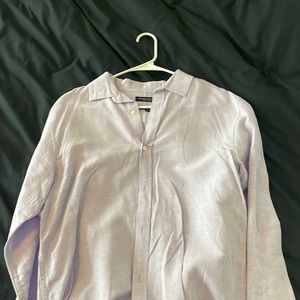 Purple Linen L Casual Shirt